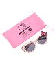 Hello Kitty Free Size Solid Coloured Sunglasses With Bow Applique - Pink