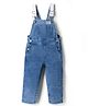 Bonfino Cotton Mix Woven Sleeveless Dunagree With Label - Blue