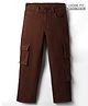 Pine Kids Denim Woven Full Length Jeans with Cargo Pockets - Brown