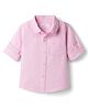 Babyoye Cotton Woven Full Sleeves Solid Colour Shirt - Pink
