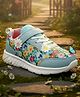 KazarMax Floral Designed Velcro Closure Shoes - Blue