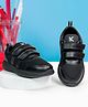 KazarMax Solid Velcro Closure School Shoes - Black