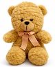 ELITE CREATIONS 25 cm Brown Teddy Bear Plush Toy for Kids & Babies Ultra Soft Huggable Stuffed Animal with Cute Bow Tie Soft Toy for Birthday Gift & Nursery Decor