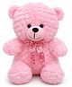 ELITE CREATIONS 25 cm Pink Teddy Bear Plush Toy for Kids & Babies Ultra Soft Huggable Stuffed Animal with Cute Bow Tie Soft Toy for Birthday Gift & Nursery Decor