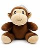 ELITE CREATIONS 14 cm Cute Monkey Plush Toy for Kids Soft Stuffed Animal BIS Certified Safe Toy Ultra Soft Brown Monkey Doll for Babies Toddlers Boys & Girls