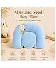 Numum Mustard Seed Pillow for NewBorn Baby, Head shaping pillow Rai Pillow - (Blue elephant U Shape mustard pillow)