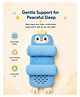 Numum Adjustable Pillow | Sliding Pillow | Head haping pillow with side support | filled with high quality fibre - Sky Blue Penguin
