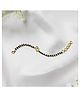 Silvaay 925 Sterling Silver Baby Foot Charm Nazariya Bracelet with Black Beads - Silver