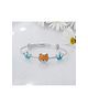 Silvaay 925 Sterling Silver Tiger Charm Adjustable Bangle - Silver