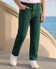 Arias Woven Full Length Washed Overdyed Jeans - Teal Blue