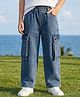 Arias Woven Washed Full Length Jeans With Cargo Pockets - Jeans