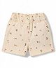 Bonfino Cotton Woven Floral Printed Shorts - OffWhite