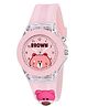 KIDSUN Bear Printed Glow In The Dark Analog Watch - Pink