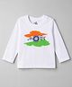 Doodle Poodle 100% Cotton Knit Full Sleeves T-Shirt With Independence Day Theme Print - White