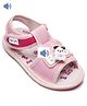boyz n galz Puppy Applique Detailed Velcro Closure Musical Sandals - Pink
