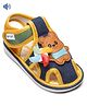 boyz n galz Bear With Pinwheel Applique Detailed Velcro Closure Musical Sandals - Blue