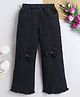 Bright Stars KIDSWEAR Denim Woven Bow Applique Detailed Jeans - Black