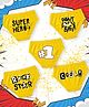 NUSYL 100% Cotton Knit Pack Of 5 RockStar & Super Hero Text Printed Briefs - Yellow