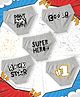 NUSYL 100% Cotton Knit Pack Of 5 Rockstar & Super Hero Text Printed Briefs -Grey