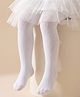 Cute Walk by Babyhug Cotton Knit Full Length Solid Anti Bacterial Tights - White