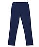 Honeyhap Premium Cotton Elastane Knit Full Length Solid Leggings With Bio Finish - Navy Blue