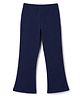 Honeyhap Premium Cotton Elastane Rib 2x1 Knit Full Length Solid Leggings With Bio Finish - Navy Blue