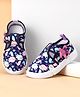 Cute Walk by Babyhug Velcro Closure Sea Life Printed Casual Shoes With Applique - Navy Blue