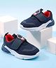 Cute Walk by Babyhug Velcro Closure Sneaker Shoes With Astronaut Applique - Navy Blue