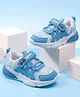 Cute Walk by Babyhug Velcro Closure Sneaker Shoes With Sports Print - Blue