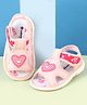 Cute Walk by Babyhug Velcro Closure Sandals With Heart Applique - Pink