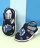 Cute Walk by Babyhug Velcro Closure Sandals With Dino Applique - Navy Blue