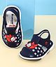 Cute Walk by Babyhug Velcro Closure Musical Sandal With Star Print & Fish Applique - Navy Blue