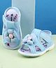 Cute Walk by Babyhug Velcro Closure Musical Sandal With Floral Applique - Light Blue