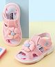 Cute Walk by Babyhug Velcro Closure Musical Sandal With Floral Applique - Pink