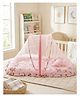 Mumma's Luv Baby 100% Cotton Mattress with Mosquito Net, Thick Base Bedding Set with Soft Pillow and Zip Closure- (Print May Vary)