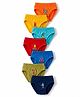 Simply Sinker Knit Briefs with Robot Print Pack of 7 - Blue Orange & Olive Green