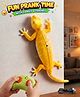 Fiddlerz Wall Climbing Lizard Toy | Rechargeable Remote Control Fast Lightweight Swinging Tail Prank Lizard | Toys for 5+ Boys Girls - Yellow