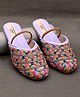 Little Palz Stone Embellished Shimmer Threadwork Detailed Sandals - Light Blue & Multi Colour