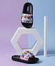FEETWELL SHOES Teddy Cloud & Ok Text Applique Detailed Sliders - Pink