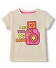 Korkak Cotton Knit Half Sleeves T-Shirts with OG Girl Graphic and Polaroid Camera Print - Off White