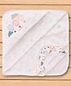 Doreme Interlock Knit Parachute Printed Hooded Towel L 81 x B 81 cm - OffWhite