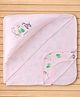 Doreme Interlock Knit Animal Printed Hooded Towel L 81 x B 81 cm - Pink