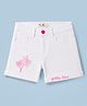 Korkak Golden Hour Embroidered Denim Shorts-White