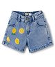 Korkak Denim Shorts With Lemon Embroidery - Blue