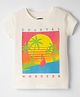 Korkak Cotton Knit Half Sleeves T-Shirt With Coastal Wonder Graphic - OffWhite