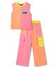 Korkak Knit Sleeveless Cut N Sew Cord Set With Slay Queen Graphic - Pink