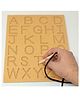 A&A Kreative Box Wooden Capital Letters Training Board- Brown
