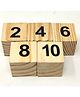 A&A Kreative Box Educational Wooden Number Cubes Set- Brown