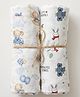 Mumma's Luv 100% Cotton Muslin Baby Swaddle Newborn Baby Friendly Prints Pack of 2- Multicolour