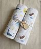 Mumma's Luv 100% Cotton Muslin Baby Swaddle Newborn Cute Prints Pack of 2- Multicolour